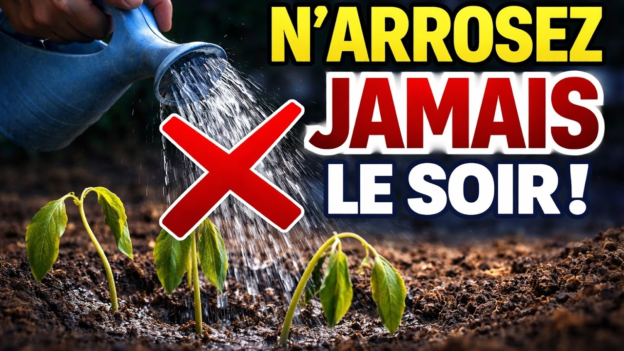 Faites-vous cette erreur fatale ? Pourquoi arroser le soir détruit vos jeunes plants !
