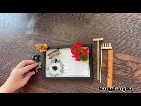 Amazon Mini Meditation Zen Garden Kit - Japanese Tabletop Rock Sand Chakra Buddha Zen Garden