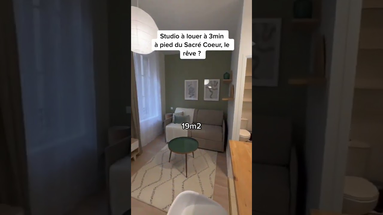 Studio à louer à 3 min à pied du Sacré Coeur