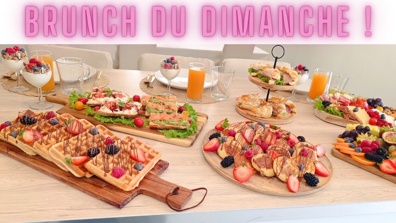 BRUNCH DU DIMANCHE idées recettes rapides et faciles🥞🧇#brunch #organisation #vlog