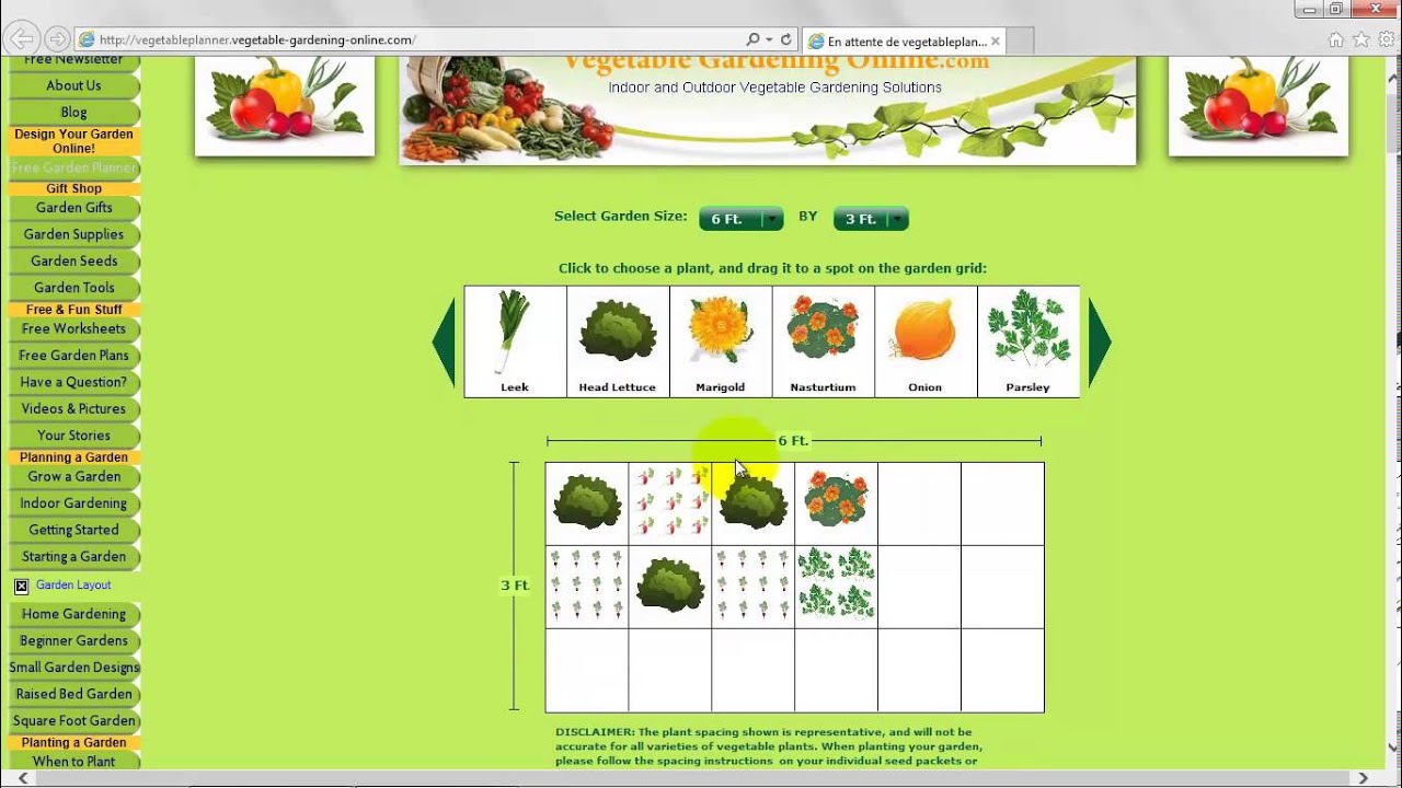 Plan potager online