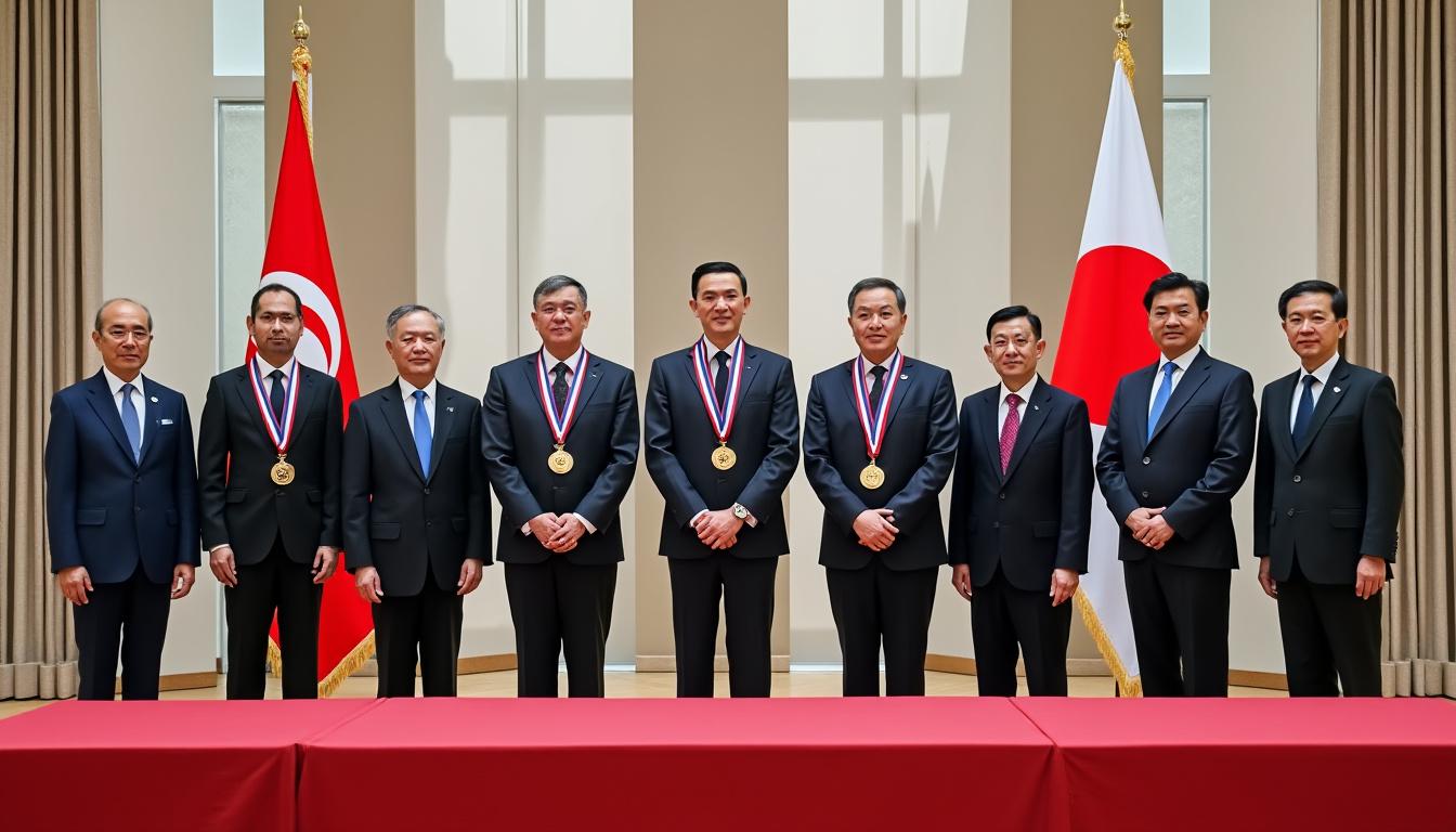 découvrez comment trois tunisiens ont été honorés par l'ordre prestigieux du soleil levant, symbolisant l'amitié et la coopération entre la tunisie et le japon.