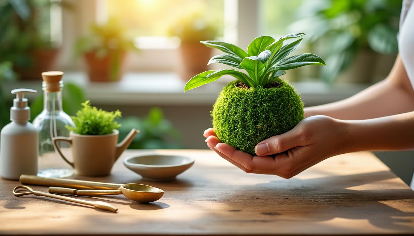découvrez nos conseils pratiques pour entretenir un kokedama chez vous et le maintenir en pleine santé grâce à un arrosage adapté et un emplacement idéal.