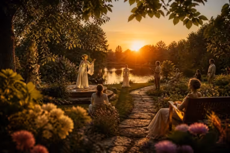découvrez un spectacle unique à saumur où les jardins bucoliques s'animent pour célébrer la poésie dédiée à colet. une immersion poétique au cœur d'un cadre naturel enchanteur.